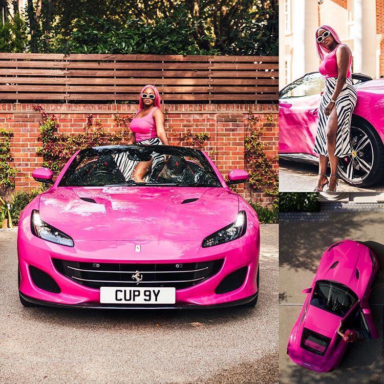 DJ Cuppy Ferrari Portofino