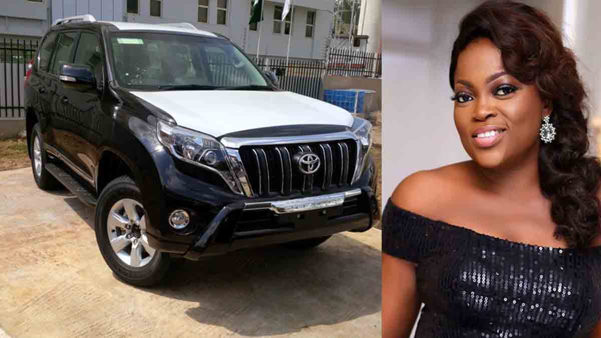 Funke Akindele Toyota Prado suv