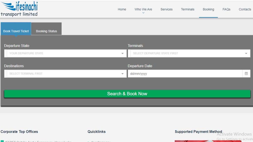 Ifesinachi Transport Online Booking