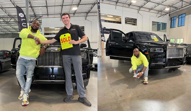 Davido acquired A Rolls Royce Cullinan 2021 Worth ₦247,5million