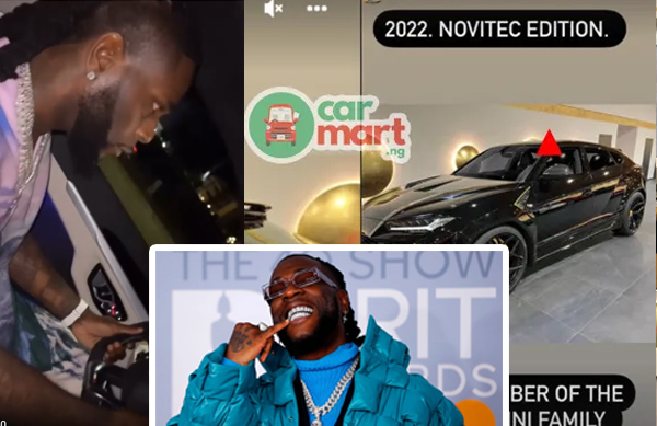 Burna Boy takes delivery of his Brand New Lamborghini Novitec Worth ₦250 million