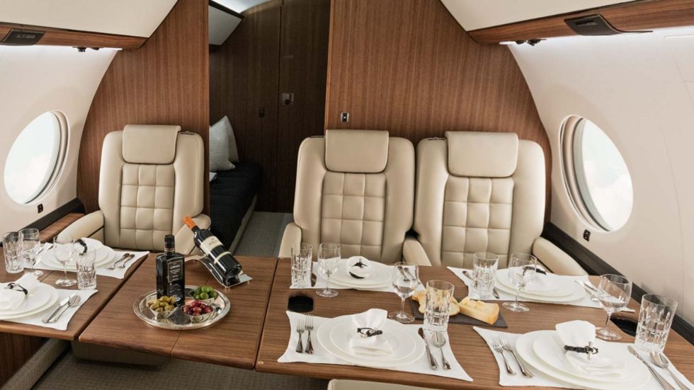 inside Gulfstream G650ER Private Jet