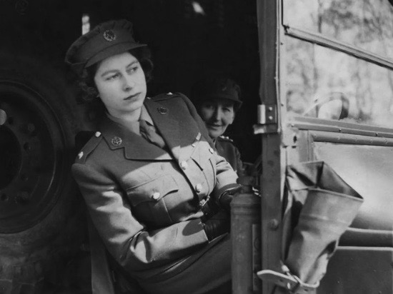 Young Queen Elizabeth as Princess Auto Mechanic During WWII