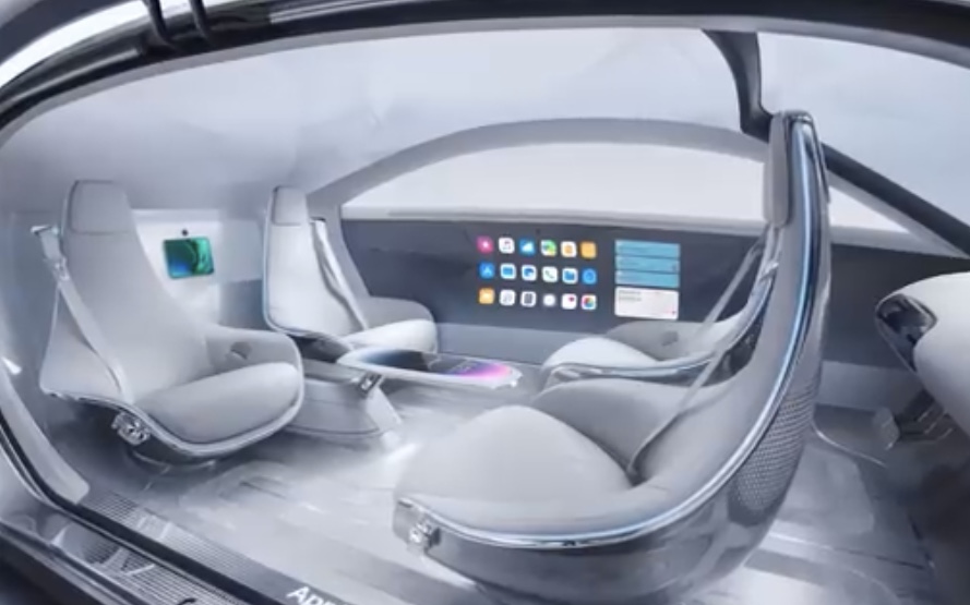 Inside Speculated rear view design of the Apple car