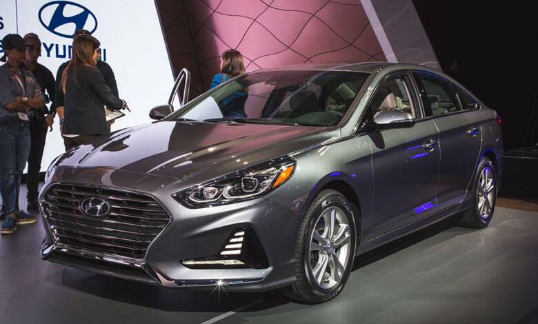 2018 hyundai sonata on display