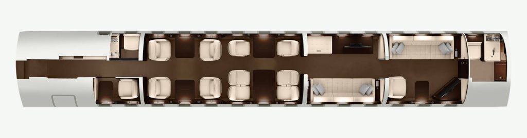 STANDARD INTERIOR CONFIGURATION Bombardier 7500