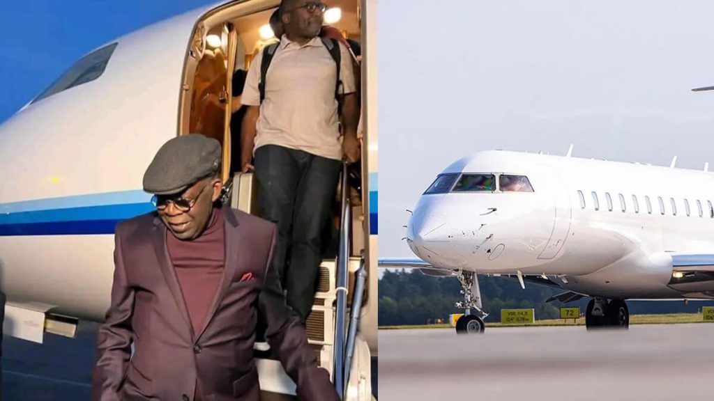 Tinubu's Bombadier Global Express XRS Private Jet Worth ₦35 billion