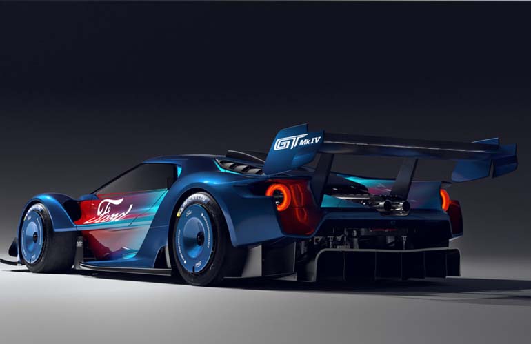 Ford GT limited-edition supercar back view