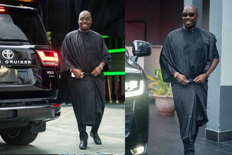 Obi Cubana smile softly on his 2022 Toyota land cruiser 300 VXR Worth ₦100m