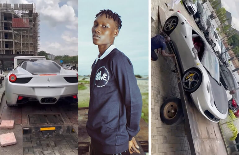 27yrs old Zinoleesky buys 2014 Ferrari 458 Spider worth N149Million