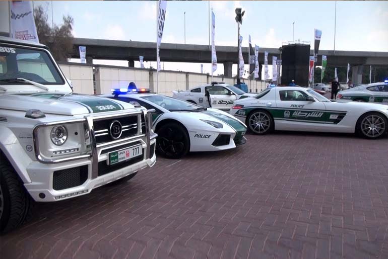 supercars in the Dubai Police