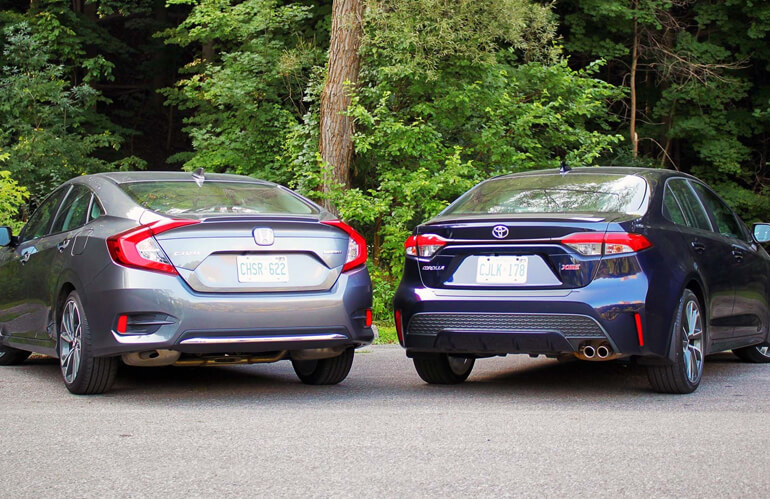 2020 Toyota Corolla vs 2020 Honda Civic Head-to-head Comparison