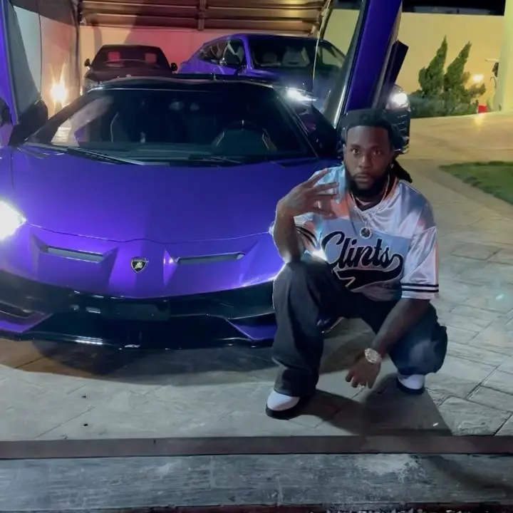 Burna Boy Millions of Naira Worth Lamborghini in Lagos