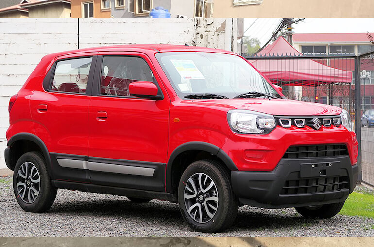 red colored Suzuki S-Presso Mini SUV