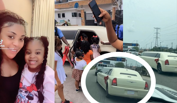 Actress Mimi Orjiekwe hires a Limousine for her daughter’s 5th Birthday