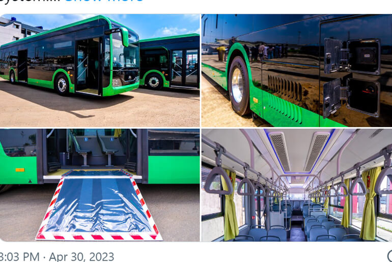 As Sanwo-Olu Unveils First Set of Electric Buses In Lagos