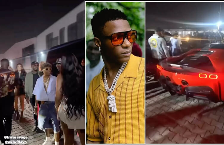 As Wizkid stepped out last night with his new N1.2 billion Ferrari, See his Rolls Royce beside it too