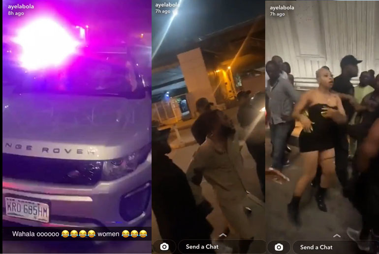 Man destroys a Range Rover bought for a “side chick” at a popular nightclub in Ikoyi for cheating on him