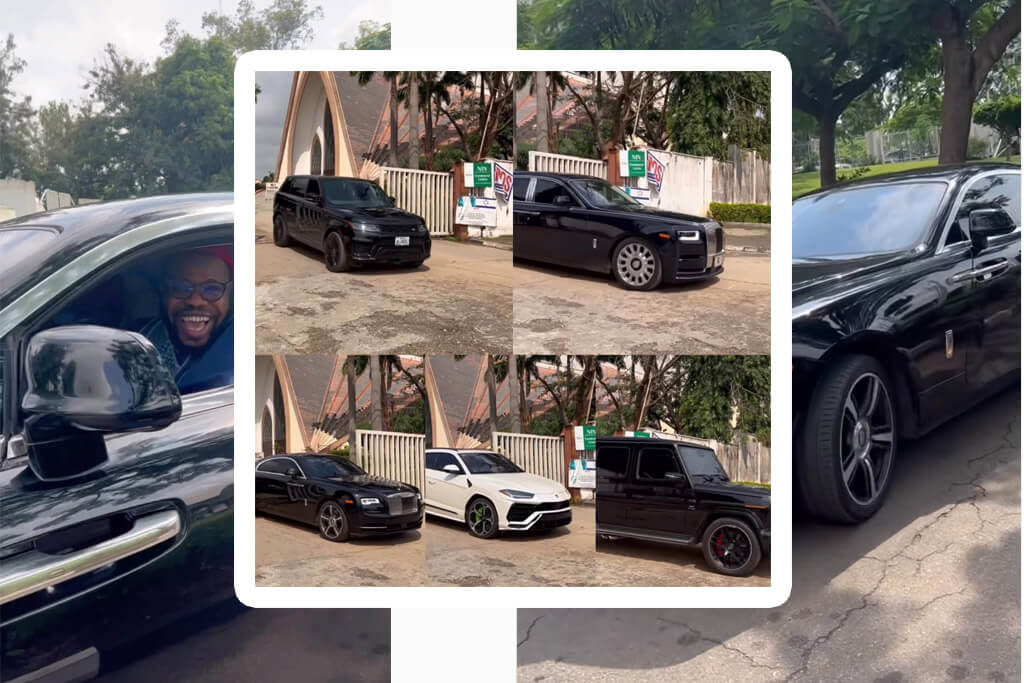 Billions Of Naira Worth of Exotic Cars Spotted At Abuja Wedding