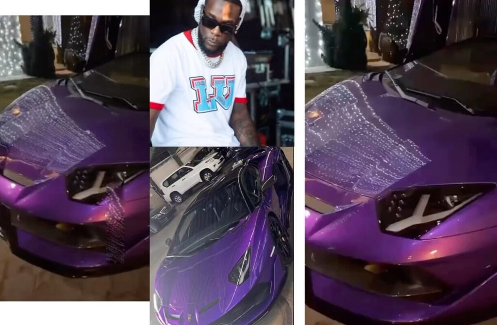 Burna boy Lamborghini Aventador SVJ