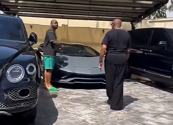 Davido shows off his car collection with renowned music promoter, Paul Okoye