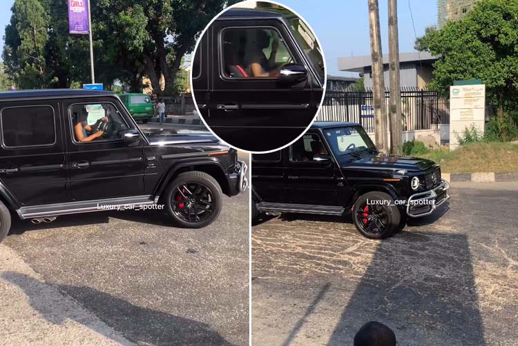 Lagos big Lady Spotted driving expensive Gwagon worth over N400 Million naira