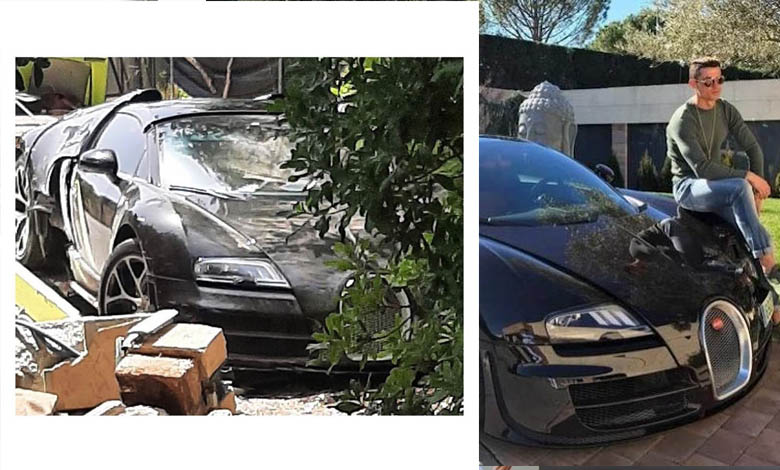 Cristiano Ronaldo's bodyguard crashes 917 million naira Bugatti