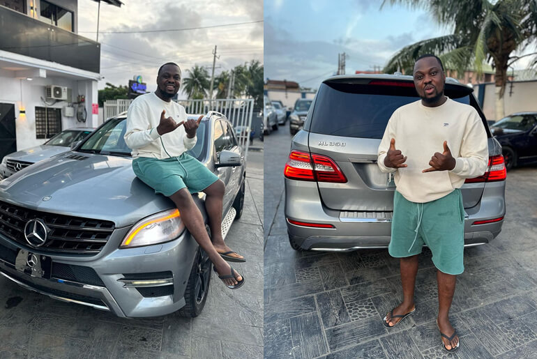 Popular Skit Maker Egungun Splashes Millions on Brand New Mercedes Benz