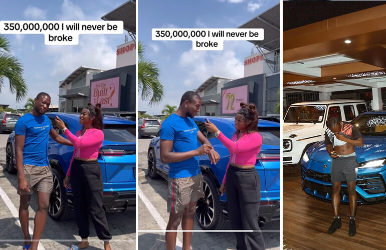 Rich Nigerian Man Shows Off His N350 Million 2023 Lamborghini Urus, Rolex and More in Interview