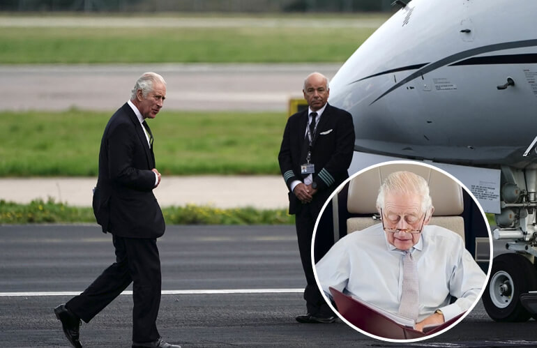 Take a Look at the Exclusive View of the King of England’s Private Jet With 100 Seats and Worth Over N100 Billion