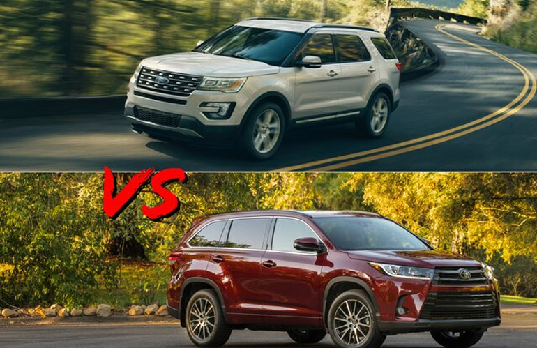 2018 Ford Explorer vs 2018 Toyota Highlander Comparison