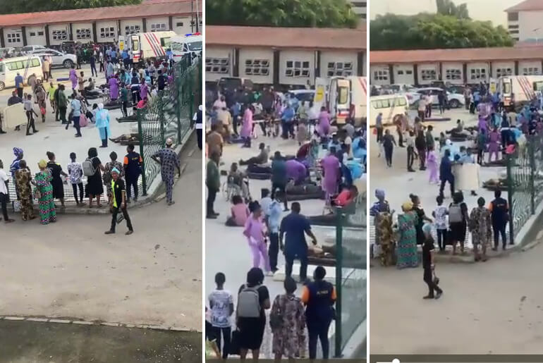 Video Of Ikeja Train Accident Victims Being Treated On The Floor