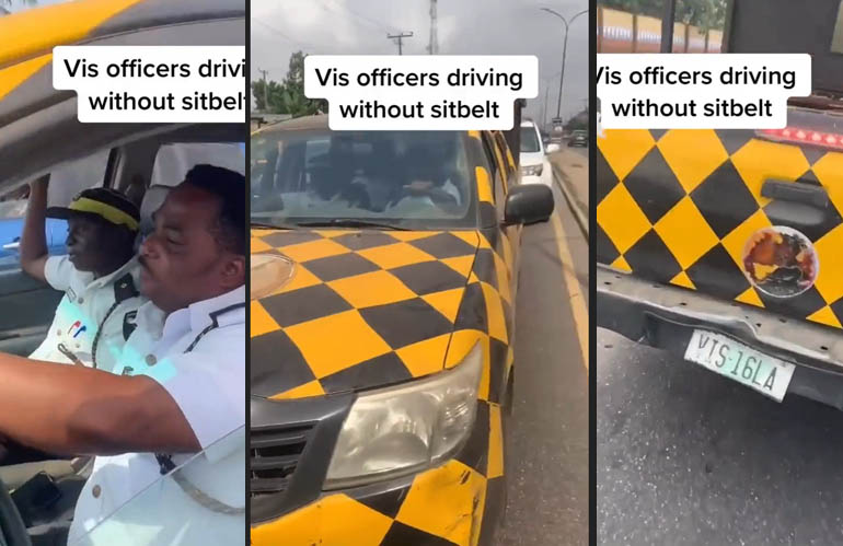 'Why are you Driving without Seat belt' Drama as man confronts VIO officer for driving without seatbelt