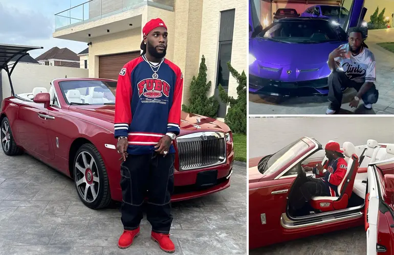 Burna Boy shows off his top 2 Most Expensive cars worth N703 million