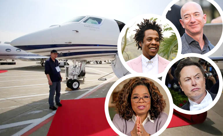 Top Celebrity Billionaires who own the most expensive Private Jets