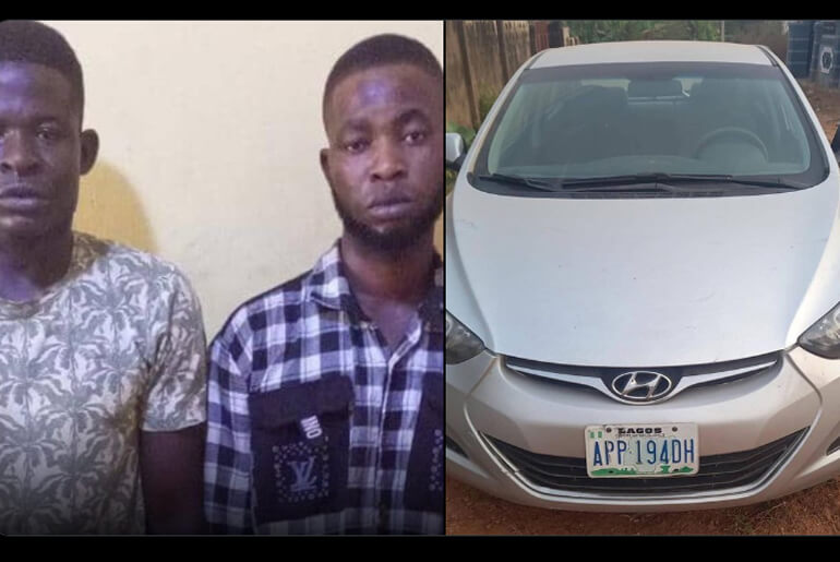 Two arrested for buying the car of murdered Ogun couple for N150k