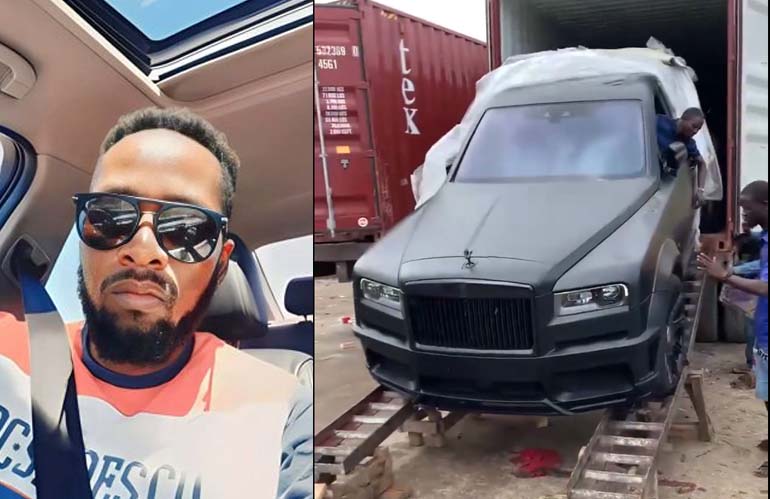 Eyewitness cry out after seeing how they were offloading a N1 Billion Rolls Royce in Lagos Nigeria