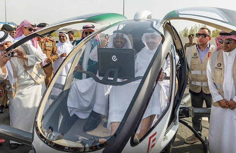 Saudi Arabia launches the world's first self-driving flying taxi