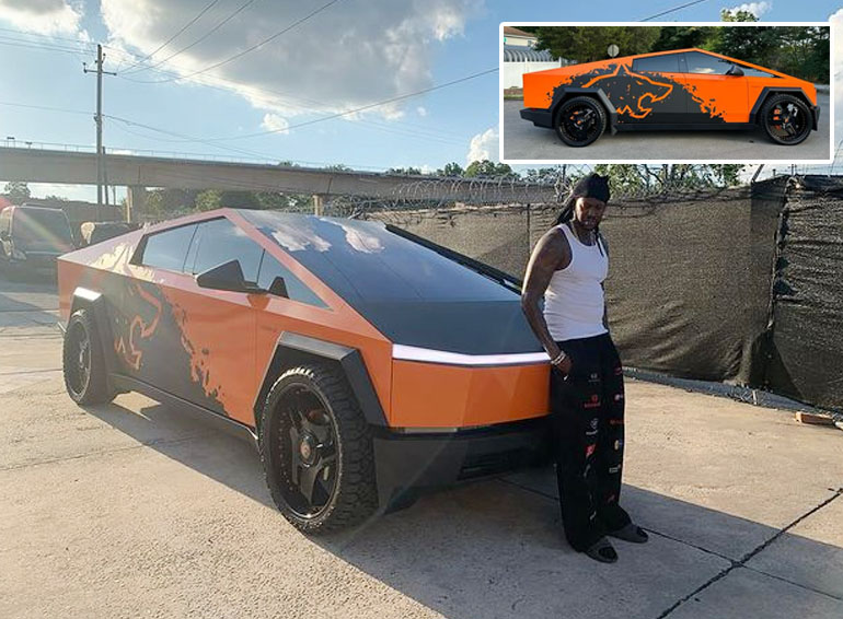 2 Chainz unveiled his latest acquisition, a cutting-edge Tesla Cybertruck wrapped in an incredible and custom style